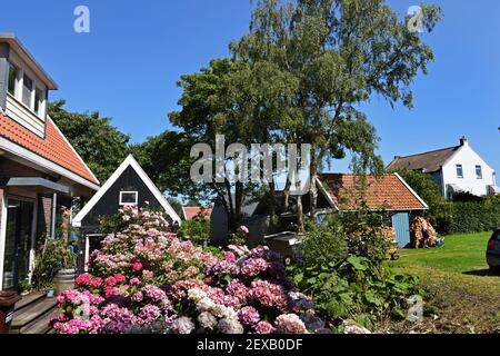 Durgerdam partie de la municipalité de village Amsterdam 7 km à l'est de la ville le long de la digue de l'IJsselmeer. Pays-bas Hollande Banque D'Images