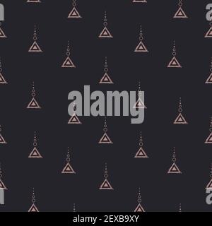 Motif sans coutures petits triangles et pois Illustration de Vecteur