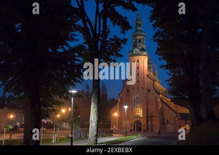 Forme de cercueil Église gothique chariteuse Monastère de l'Assomption de la Sainte Vierge Marie du XIV ème siècle à Kartuzy, Pologne. 21 septembre 2020 © WO Banque D'Images