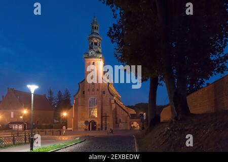 Forme de cercueil Église gothique chariteuse Monastère de l'Assomption de la Sainte Vierge Marie du XIV ème siècle à Kartuzy, Pologne. 21 septembre 2020 © WO Banque D'Images