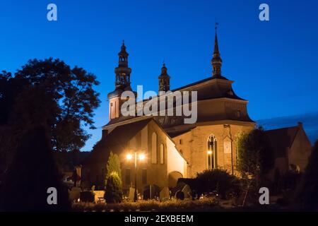 Forme de cercueil Église gothique chariteuse Monastère de l'Assomption de la Sainte Vierge Marie du XIV ème siècle à Kartuzy, Pologne. 21 septembre 2020 © WO Banque D'Images