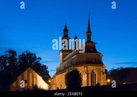 Forme de cercueil Église gothique chariteuse Monastère de l'Assomption de la Sainte Vierge Marie du XIV ème siècle à Kartuzy, Pologne. 21 septembre 2020 © WO Banque D'Images