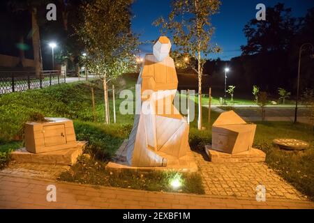 Forme de cercueil Église gothique chariteuse Monastère de l'Assomption de la Sainte Vierge Marie du XIV ème siècle à Kartuzy, Pologne. 21 septembre 2020 © WO Banque D'Images