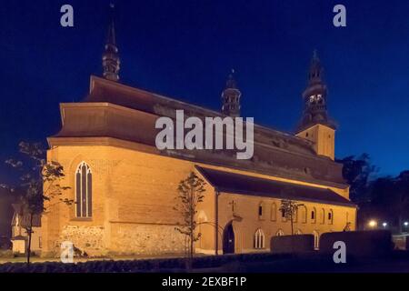 Forme de cercueil Église gothique chariteuse Monastère de l'Assomption de la Sainte Vierge Marie du XIV ème siècle à Kartuzy, Pologne. 21 septembre 2020 © WO Banque D'Images