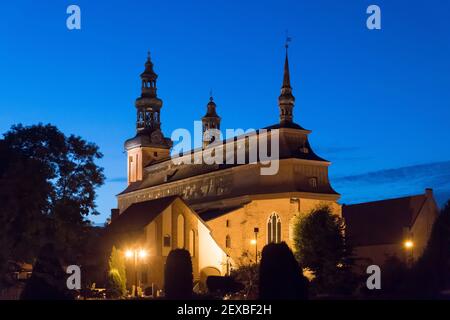 Forme de cercueil Église gothique chariteuse Monastère de l'Assomption de la Sainte Vierge Marie du XIV ème siècle à Kartuzy, Pologne. 21 septembre 2020 © WO Banque D'Images