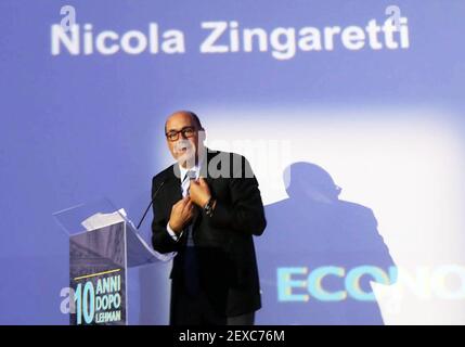 Photo répertoire, Italie. 04e mars 2021. DIX ANS PLUS TARD LEHMAN AVEC NICOLA ZINGARETTI GOUVERNEUR DU LATIUM - (ROME - 2018-09-16, ANTONIA CESAREO) ps la photo peut être utilisée dans le contexte dans lequel elle a été prise, et sans l'intention diffamatoire du décorum des personnes représentées usage éditorial seulement crédit: Agence photo indépendante/Alamy Live News Banque D'Images