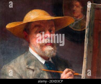 Lawrence Alma-Tadema. Autoportrait de l'artiste anglo-néerlandais Sir Lawrence Alma-Tadema (b. Lourens Alma Tadema, 1836-1912), huile sur toile, 1907/12 Banque D'Images