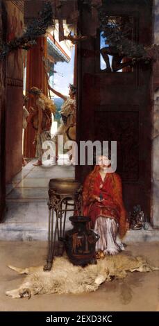 Lawrence Alma-Tadema. Peinture intitulée "le chemin vers le Temple" par l'artiste britannique-néerlandais, Sir Lawrence Alma-Tadema (n. Lourens Alma Tadema, 1836-1912), huile sur toile, 1882 Banque D'Images