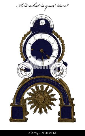 Vieille horloge. Banque D'Images