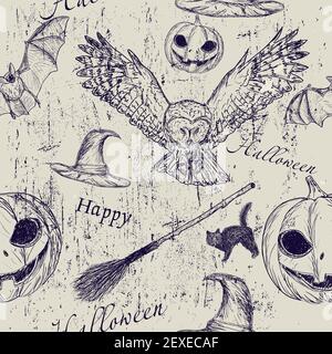 Texture sans couture pour Halloween Banque D'Images