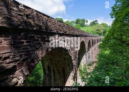 Angleterre, Devon, près de Kingswear, Greenway Viaduct sur le Dartmouth Steam Railway Banque D'Images