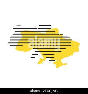 Ukraine - silhouette de pays Illustration de Vecteur