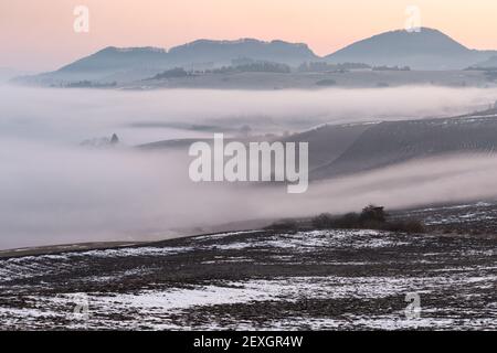 Paysage rural de la région de Turiec dans le nord de la Slovaquie. Banque D'Images