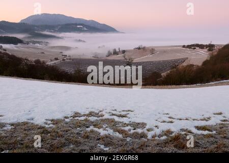 Paysage rural de la région de Turiec dans le nord de la Slovaquie. Banque D'Images