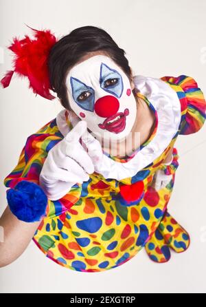 Clown de pointage Banque D'Images