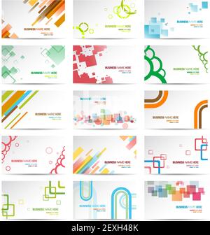 Ensemble de cartes de visite moderne Banque D'Images