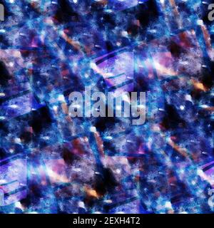 Papier peint bleu abstrait mer vagues aquarelle texture sans couture ha Banque D'Images