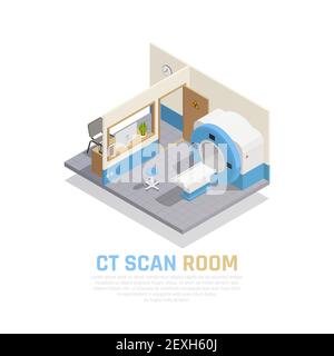 Neurologie et chirurgie neurale concept isométrique avec vecteur de salle d'acquisition illustration Illustration de Vecteur