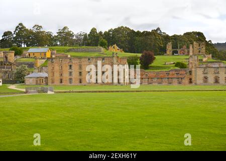 Port Arthur ancien bâtiment historique pour les prisonniers en Tasmanie Banque D'Images