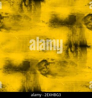 Aquarelle tons texture d'arrière-plan abstrait motif de peinture jaune Banque D'Images