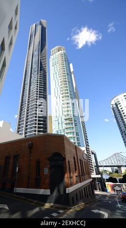 Évolution de la ligne d'horizon de Brisbane, Australie. Banque D'Images