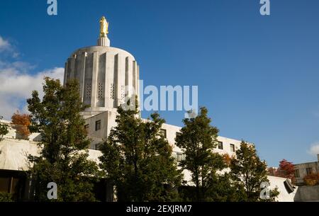 La capitale de l'état de l'Oregon Salem Capital gouvernement centre-ville Bâtiment Banque D'Images