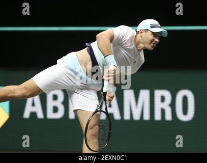 Rotterdam, pays-Bas. 03ème mars 2021. Dusan Lajovic de Serbie au cours du jour 3 du 48e tournoi de tennis mondial ABN AMRO, un tournoi ATP Tour 500 le 3 mars 2021 au Rotterdam Ahoy à Rotterdam, pays-Bas - photo Jean Catuffe/DPPI/LiveMedia crédit: Paola Benini/Alay Live News Banque D'Images