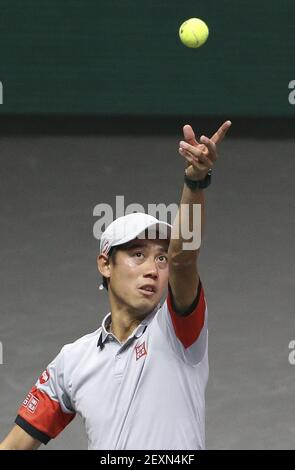 Rotterdam, pays-Bas. 03ème mars 2021. Kei Nishikori du Japon au cours du 3 e tournoi de tennis mondial ABN AMRO, un tournoi ATP Tour 500 le 3 mars 2021 à Rotterdam Ahoy à Rotterdam, pays-Bas - photo Jean Catuffe/DPPI/LiveMedia crédit: Paola Benini/Alay Live News Banque D'Images