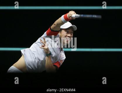 Rotterdam, pays-Bas. 03ème mars 2021. Kei Nishikori du Japon au cours du 3 e tournoi de tennis mondial ABN AMRO, un tournoi ATP Tour 500 le 3 mars 2021 à Rotterdam Ahoy à Rotterdam, pays-Bas - photo Jean Catuffe/DPPI/LiveMedia crédit: Paola Benini/Alay Live News Banque D'Images