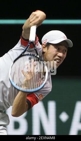 Rotterdam, pays-Bas. 03ème mars 2021. Kei Nishikori du Japon au cours du 3 e tournoi de tennis mondial ABN AMRO, un tournoi ATP Tour 500 le 3 mars 2021 à Rotterdam Ahoy à Rotterdam, pays-Bas - photo Jean Catuffe/DPPI/LiveMedia crédit: Paola Benini/Alay Live News Banque D'Images