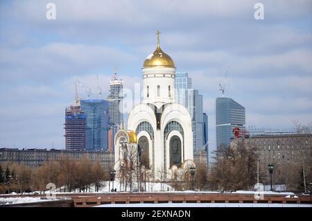 Église Saint-Georges sur la colline Poklonnaya à Moscou Banque D'Images