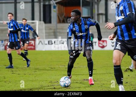 Haderslev, Danemark. 04e mars 2021. Moses Otondo (25) d'OB vu pendant le match 3F Superliga entre Soenderjyske et Odense Boldklub au parc Sydbank à Haderslev. (Crédit photo : Gonzales photo/Alamy Live News Banque D'Images