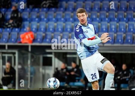 Haderslev, Danemark. 04e mars 2021. Patrick Banggaard (26) de Soenderjyske vu pendant le match 3F Superliga entre Soenderjyske et Odense Boldklub au parc Sydbank à Haderslev. (Crédit photo : Gonzales photo/Alamy Live News Banque D'Images