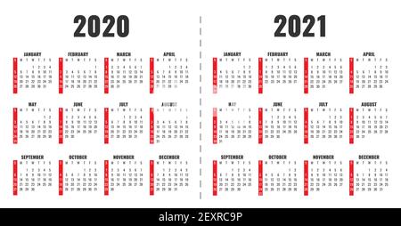 Année civile 2019 2020. Planificateur vectoriel, modèle de calendrier de bureau. Illustration du mois et de l'année, du jour et de la semaine du calendrier Office Illustration de Vecteur