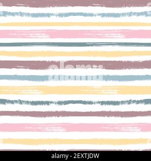 Motif de forme. Rayures pastel, motif grunge texture sans couture colorée. Pinceaux pour échantillons de textiles pour enfants. Arrière-plan à vecteur d'encre. Motif d'illustration pinceau artistique, pastel sans couture Illustration de Vecteur