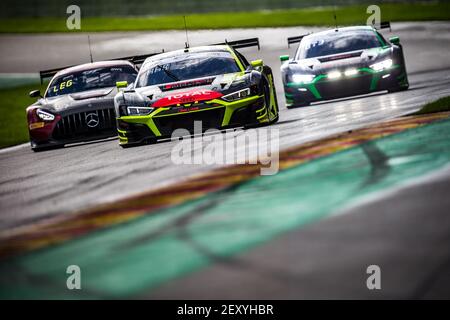 30 Vaxiviere Mathieu (fra), Mies Christopher (ger), Marschall Dennis, Audi Sport Team WRT, Audi R8 LMS GT3, action pendant les 2020 24 heures de Spa, 3e tour de la coupe d'endurance GT World Challenge Europe et du défi International GT du 22 au 25 octobre, 2020 sur le circuit de Spa-Francorchamps, à Stavelot, Belgique - photo Thomas Fenetre / DPPI Banque D'Images