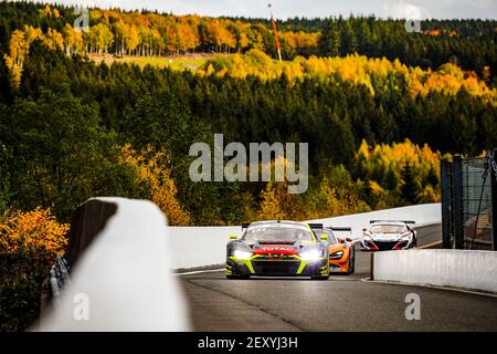 30 Vaxiviere Mathieu (fra), Mies Christopher (ger), Marschall Dennis, Audi Sport Team WRT, Audi R8 LMS GT3, action pendant les 2020 24 heures de Spa, 3e tour de la coupe d'endurance GT World Challenge Europe et du défi International GT du 22 au 25 octobre, 2020 sur le circuit de Spa-Francorchamps, à Stavelot, Belgique - photo Florent Gooden / DPPI Banque D'Images
