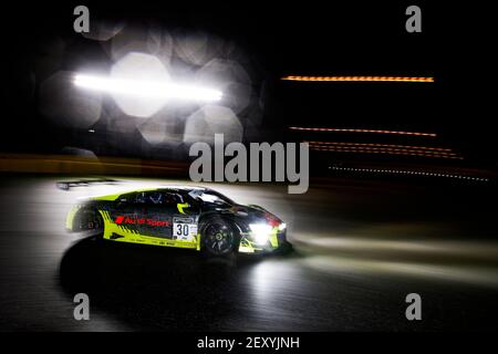 30 Vaxiviere Mathieu (fra), Mies Christopher (ger), Marschall Dennis, Audi Sport Team WRT, Audi R8 LMS GT3, action pendant les 2020 24 heures de Spa, 3e tour de la coupe d'endurance GT World Challenge Europe et du défi International GT du 22 au 25 octobre, 2020 sur le circuit de Spa-Francorchamps, à Stavelot, Belgique - photo Florent Gooden / DPPI Banque D'Images