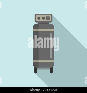 Icône de compresseur d'air sur pied, modèle plat Illustration de Vecteur