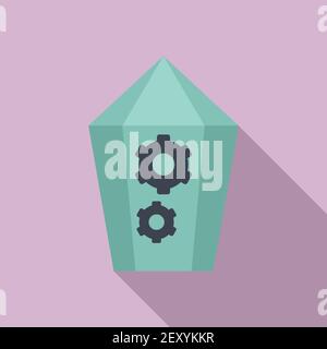 Icône en nano cristal, style plat Illustration de Vecteur