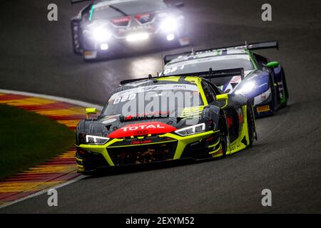 30 Vaxiviere Mathieu (fra), Mies Christopher (ger), Marschall Dennis, Audi Sport Team WRT, Audi R8 LMS GT3, action pendant les 2020 24 heures de Spa, 3e tour de la coupe d'endurance GT World Challenge Europe et du défi International GT du 22 au 25 octobre, 2020 sur le circuit de Spa-Francorchamps, à Stavelot, Belgique - photo Florent Gooden / DPPI Banque D'Images