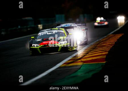 30 Vaxiviere Mathieu (fra), Mies Christopher (ger), Marschall Dennis, Audi Sport Team WRT, Audi R8 LMS GT3, action pendant les 2020 24 heures de Spa, 3e tour de la coupe d'endurance GT World Challenge Europe et du défi International GT du 22 au 25 octobre, 2020 sur le circuit de Spa-Francorchamps, à Stavelot, Belgique - photo Florent Gooden / DPPI Banque D'Images