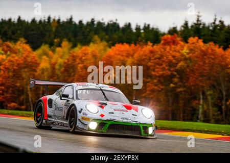 12 Campbell Matt (aus), Pilet Patrick (fra), Jaminet Mathieu (fra), GPX Racing, Porsche 911 GT3-R, Action pendant les 2020 24 heures de Spa, 3e tour de la coupe d'endurance Europe du défi GT World et du défi international GT du 22 au 25 octobre 2020 sur le circuit de Spa-Francorchamps, à Stavelot, Belgique - photo Florent Gooden / DPPI Banque D'Images