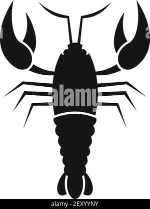 L'icône du homard, le style simple Illustration de Vecteur