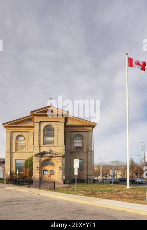 Une verticale de l'hôtel de ville de Dundas, Ontario, Canada Banque D'Images