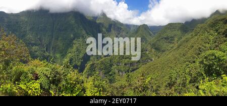 Vallée de Takamaka à l'île de la Réunion Banque D'Images