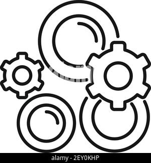 Icône de la nanotechnologie du sang, style de contour Illustration de Vecteur