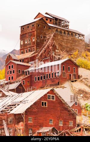 Wrangell St Elias Kennecott Concentration Mines Mill Alaska Wilds Banque D'Images