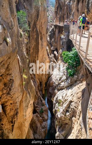 07-19-2020 Ardales, Malaga, Espagne: Célèbre et bien connu chemin le Royal Trail (El Caminito del Rey), situé dans Ardales, province de Malaga, Espagne. A Banque D'Images