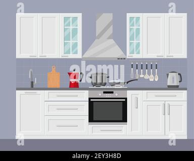 Cuisine intérieur moderne Illustration de Vecteur